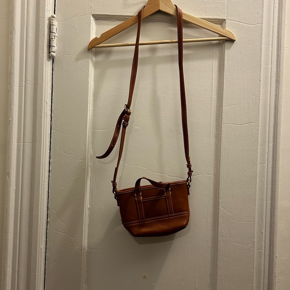 J. Crew Mini Crossbody Bag in Brown Leather